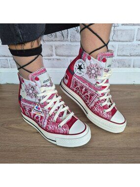 ⭐Converse X Isabel Marant Chuck 70 Wedge Hi 8 Women's shoes Sneaker Red A14802C